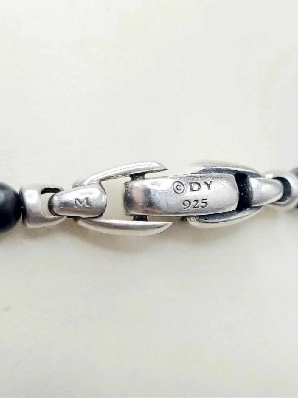 David Yurman Spiritual Beads Necklace in Sterling Silver With Black Onyx , 4mm